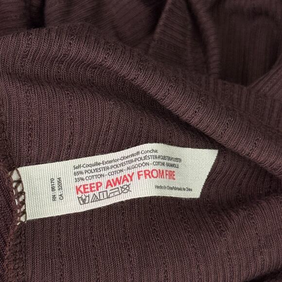 Free People Intimately Top Womens XL Only You Long Sleeve Lace Ribbed Layer NEW - Picture 6 of 9